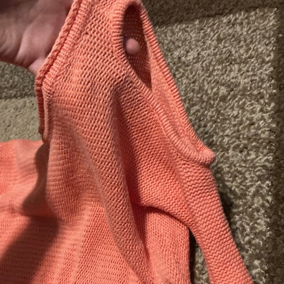 Fever pink knit cold shoulder sweater with a high low hem. - Picture 3 of 4